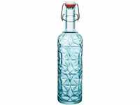 Bormioli Rocco 320269MQD121990 Orient in blau Glasflasche, Glas, 1 Liter, Bleue