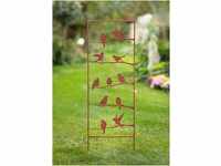 Dekoleidenschaft Gartenstecker Vögel aus Metall in Rost-Optik, 115 cm hoch,