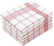 ZOLLNER 5er Set Geschirrt&uuml;cher mit Waffelmuster - Baumwolle in 50x70 cm -...