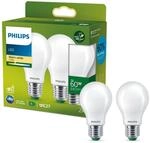Philips Classic ultraeffiziente E27 LED Lampe, 60W, matt, warmwei&szlig;, Doppelpack,