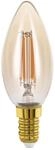 EGLO E14 LED Lampe, Amber Vintage Gl&uuml;hbirne in Kerzenform, Leuchtmittel Kerze f&uuml;r