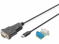 DIGITUS USB auf Seriell Adapter - RS485 Konverter - USB 2.0 Typ-C zu DSUB 9M - FTDI
