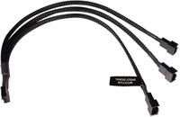 Alphacool 18680 Y-Splitter 4-Pin auf 3x 4-Pin PWM 30cm Kabel Modding gesleevt schwarz