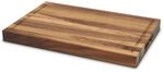 Zayiko Hochwertiges massives Schneidebrett aus Nussbaumholz mit Saftrille und