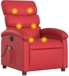 vidaXL Massagesessel ohne Netzadapter, Sessel Verstellbare R&uuml;ckenlehne,