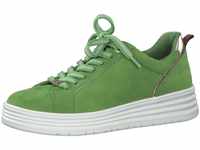 MARCO TOZZI Damen Plateau Sneaker mit Schnürsenkeln Bequem, Grün (Apple Comb), 36