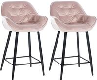 CLP 2er Set Barhocker Gibson - Tresenstuhl Mit Fu&szlig;st&uuml;tze - 2 x Tresenhocker