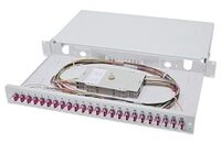DIGITUS LWL Splei&szlig;box 24 Kupplungen - LC - OM4 - 1HE 19-Zoll - Multi-Mode Duplex -