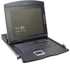 DIGITUS Professional KVM-Konsole mit KVM-Switch 8 Anschl&uuml;sse Deutsch 43,2 cm 17"