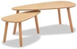 vidaXL 2X Kiefer Massiv Beistelltisch Satztisch Kaffeetisch Couchtisch Tisch