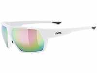 uvex Unisex – Erwachsene, sportstyle 238 Sportbrille, white matt/mirror pink, one