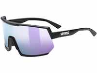 uvex Unisex – Erwachsene, sportstyle 235 Sportbrille, black matt/mirror...