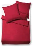 fleuresse &ndash; Set von Bettw&auml;sche Lech Uni, Biber, Farbe Rot 200 x 220 cm + 2X...