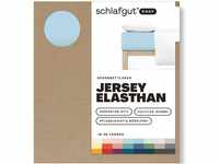 Schlafgut Easy Jersey Elasthan Spannbettlaken 180x200 bis 200x220 Blue Light,