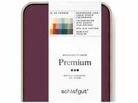Schlafgut Premium Spannbettlaken 180x200cm bis 200x220cm Purple Deep,...