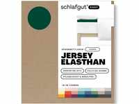 Schlafgut Easy Topper Jersey Elasthan bis 130x220 cm, Green Deep aus 100%...