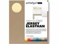 Schlafgut Easy Topper Jersey Elasthan bis 200x220 cm, Yellow Mid aus 100%...