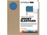 Schlafgut Easy Boxspring Jersey Elasthan bis 200x220 cm, Blue Mid aus 100%...