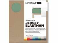 Schlafgut Easy Jersey Elasthan Spannbettlaken 180x200 bis 200x220 Green Mid,