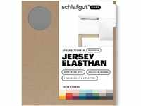 Schlafgut Easy Boxspring Jersey Elasthan bis 130x220 cm, Grey Mid aus 100%...