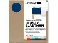 Schlafgut Easy Boxspring Jersey Elasthan bis 160x220 cm, Blue Deep aus 100%...