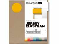 Schlafgut Easy Jersey Elasthan Spannbettlaken 120x200 bis 130x220 Yellow Deep,