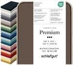 schlafgut Premium Spannbettlaken 180x200 cm Bio-Baumwolle, Sand Deep