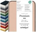 schlafgut Premium Spannbettlaken 90x200 cm Bio-Baumwolle, Red Light