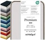schlafgut Premium Spannbettlaken 180x200 cm Bio-Baumwolle, Sand Light