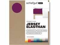 Schlafgut Easy Jersey Elasthan Spannbettlaken 180x200 bis 200x220 Purple Deep,