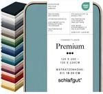 Schlafgut Premium Spannbettlaken 95% Mako Bio Baumwolle & 5% Elasthan Made in...