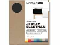 Schlafgut Easy Jersey Elasthan Spannbettlaken 180x200 bis 200x220 Off-Black,