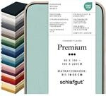 schlafgut Premium Spannbettlaken 90x200 cm Bio-Baumwolle, Petrol Light