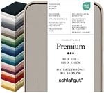 schlafgut Premium Spannbettlaken 90x200 cm Bio-Baumwolle, Sand Mid