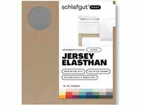 Schlafgut Easy Topper Jersey Elasthan bis 200x220 cm, Grey Mid aus 100%...