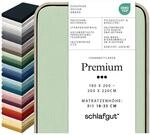 schlafgut Premium Spannbettlaken 180x200 cm Bio-Baumwolle, Green Light