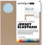 Schlafgut Easy Jersey Elasthan Topper Spannbettlaken 140x200 bis 160x220 Blue...
