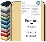 schlafgut Premium Spannbettlaken 140x200 cm Bio-Baumwolle, Yellow Mid