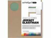 Schlafgut Easy Topper Jersey Elasthan bis 130x220 cm, Green Mid aus 100%...