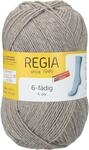 REGIA 6-f&auml;dig Uni 9801275-02070 holz meliert Handstrickgarn, Sockengarn, 150g