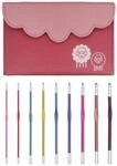 KnitPro Zing Deluxe Einfache-H&auml;kelnadel-Set | 9 Gr&ouml;&szlig;en (2 mm bis 6 mm)