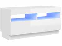 vidaXL TV Schrank mit LED-Leuchten Lowboard TV Möbel Tisch Board Sideboard