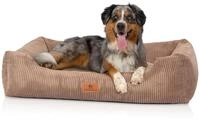Knuffelwuff Hundebett aus Cord mit Handwebcharakter Olivia XXL 120 x 85cm Braun...