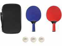 HUDORA Tischtennis Set Outdoor - hochwertiges Tischtennisschläger Set mit 2