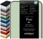 schlafgut Pure Spannbettlaken 180x200 cm Bio-Baumwolle Jersey, Green Light