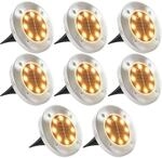 vidaXL Solar-Bodenleuchten 8 Stk. LED Warmwei&szlig;