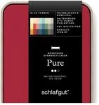 schlafgut Pure Boxspring Spannbettlaken 180x200 cm Bio-Baumwolle, Red Deep