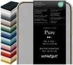 schlafgut Pure Spannbettlaken 180x200 cm Bio-Baumwolle Jersey, Grey Light