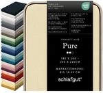 schlafgut Pure Spannbettlaken 180x200 cm Bio-Baumwolle Jersey, Yellow Light