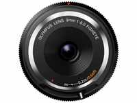 Olympus Body Cap Objektiv 9mm 1:8.0 Fisheye, geeignet für alle MFT-Kameras, schwarz